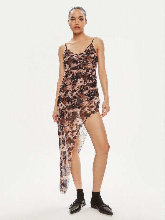 One Teaspoon Sukienka letnia Goldie 26320 Brązowy Slim Fit