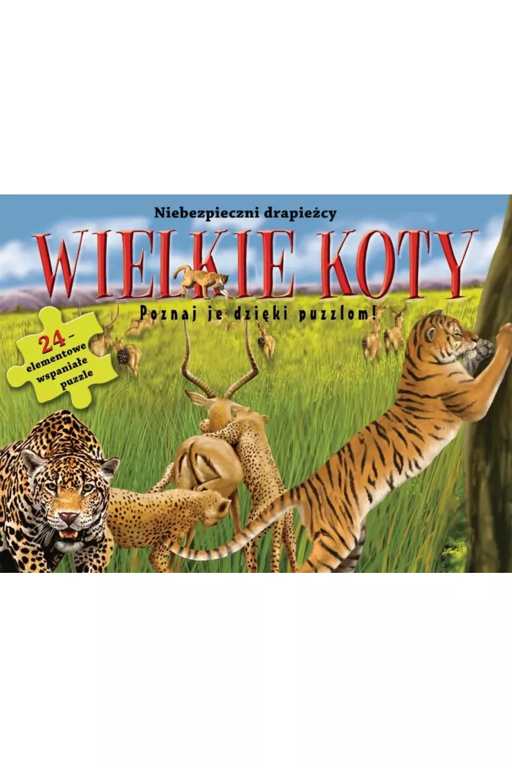 Puzzle 24 el. Wielkie koty. Niebezpieczni drapieżnicy