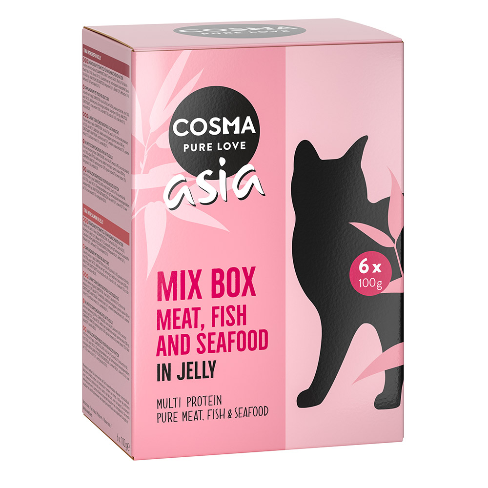 Mieszany pakiet próbny Cosma Asia w galarecie, 6 x 100 g - Pakiet mieszany