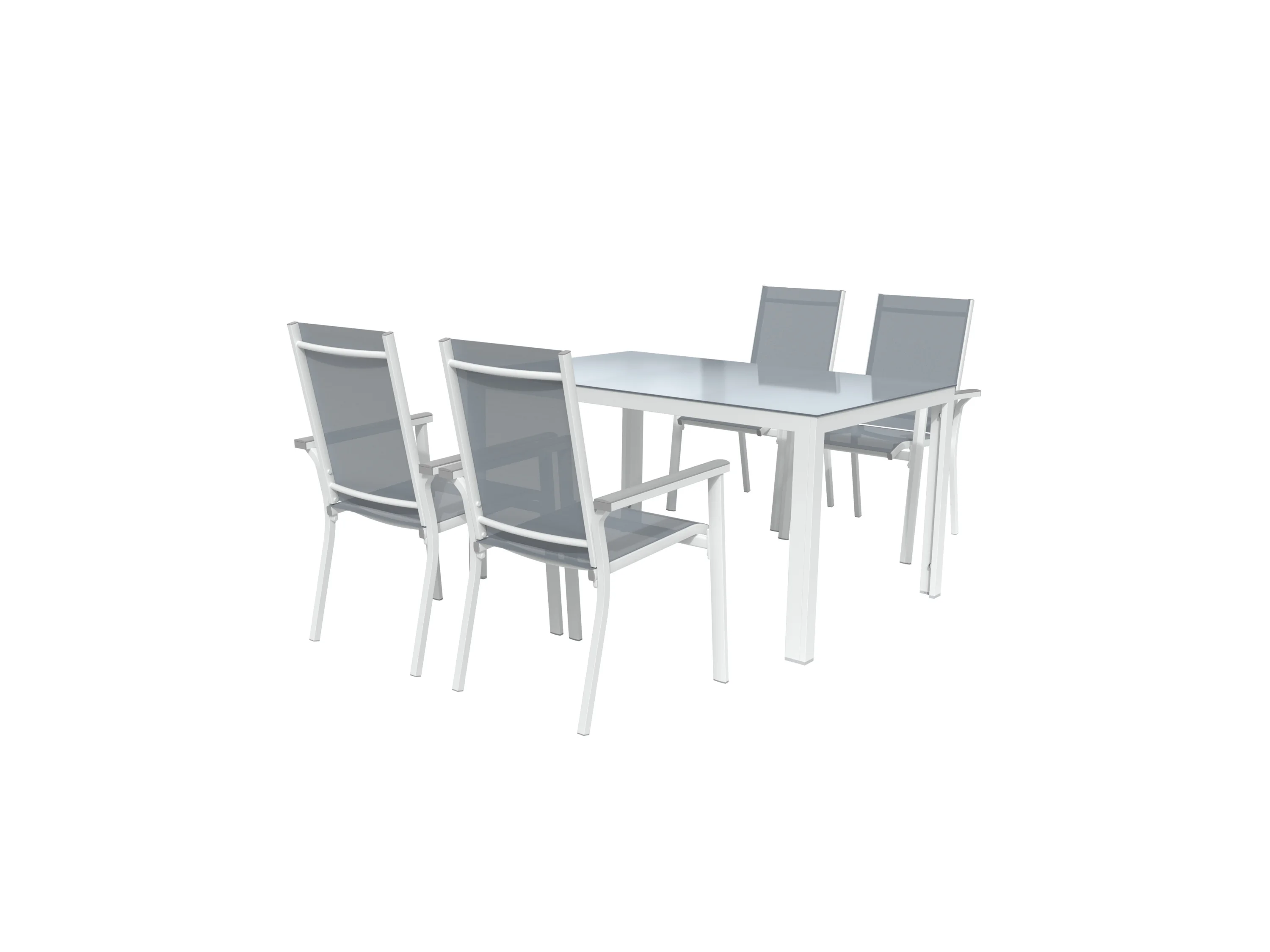 LIVARNO HOME Zestaw aluminiowych mebli ogrodowych Houston, stół i 4 krzesła
