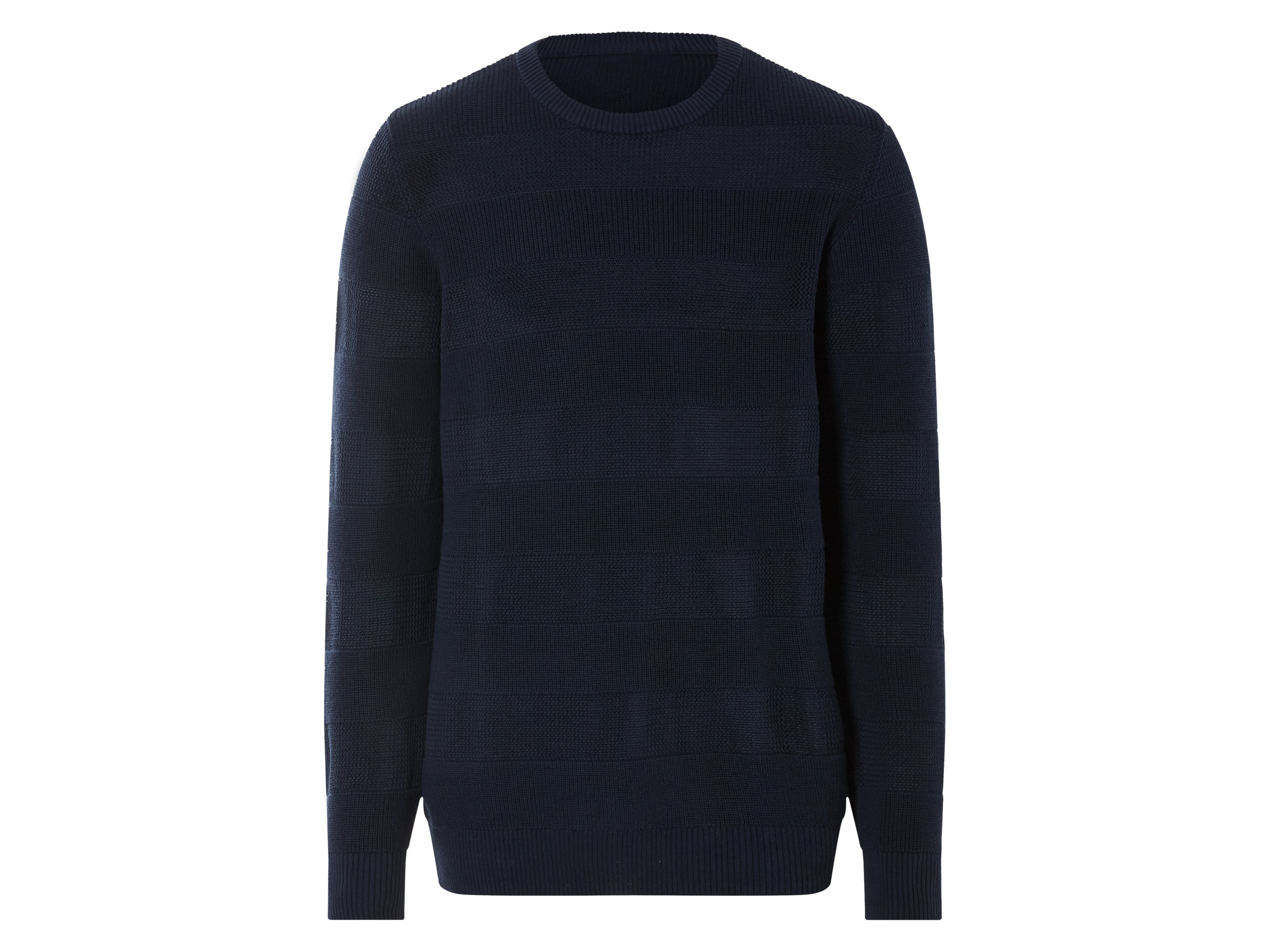 LIVERGY® Sweter dzianinowy męski z bawełny (Granatowy, L (52/54))
