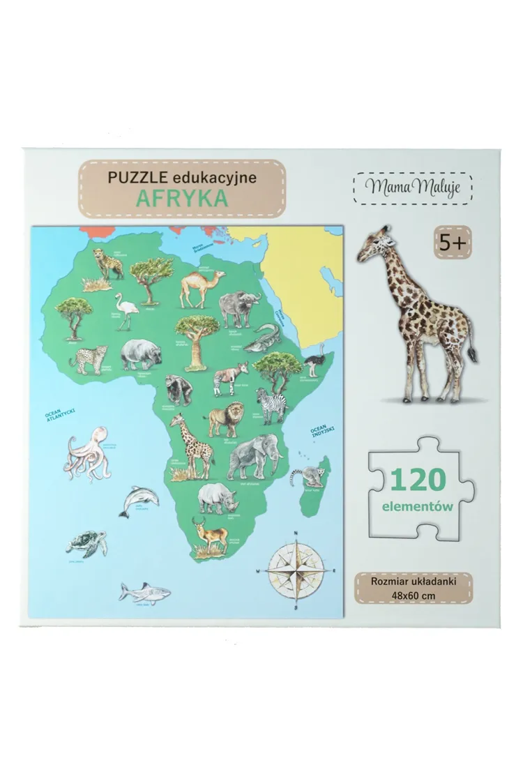 Puzzle edukacyjne 120 el. Afryka
