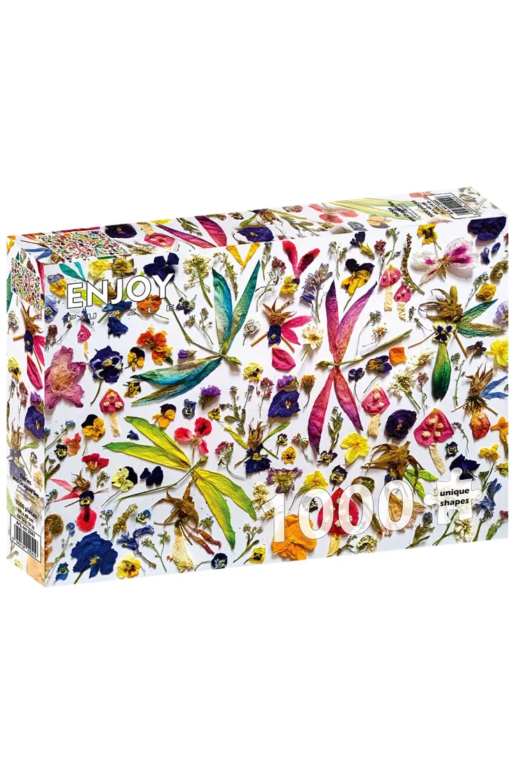 Puzzle 1000 el. Kwiaty i ważki