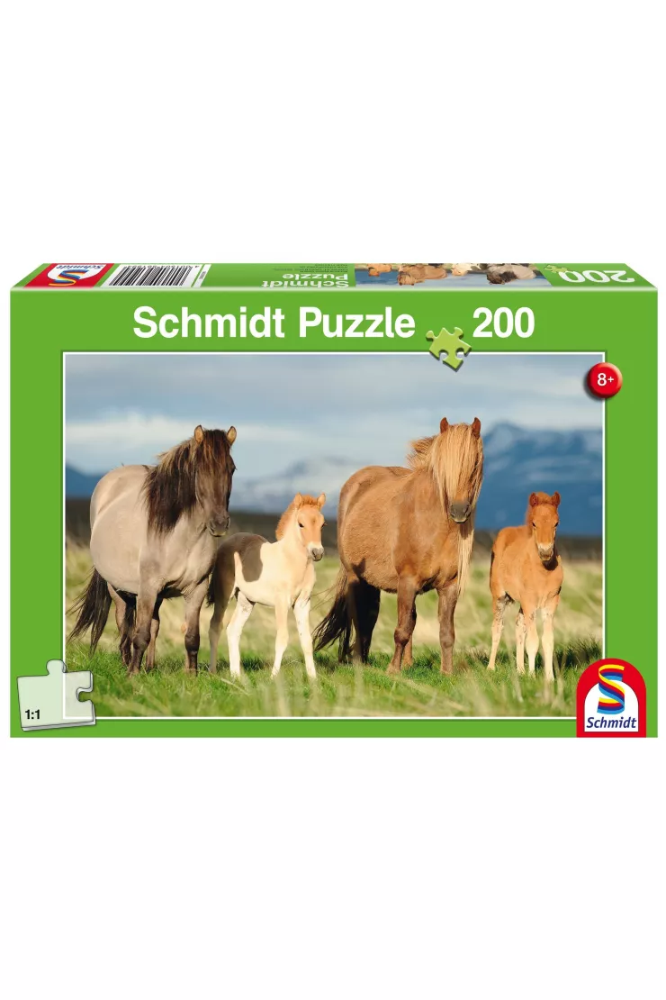 Puzzle 200 el. Konie - rodzinne zdjęcie