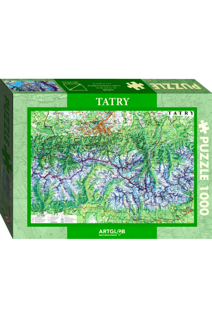 Puzzle 1000 el. Tatry mapa turystyczna 1:50 000