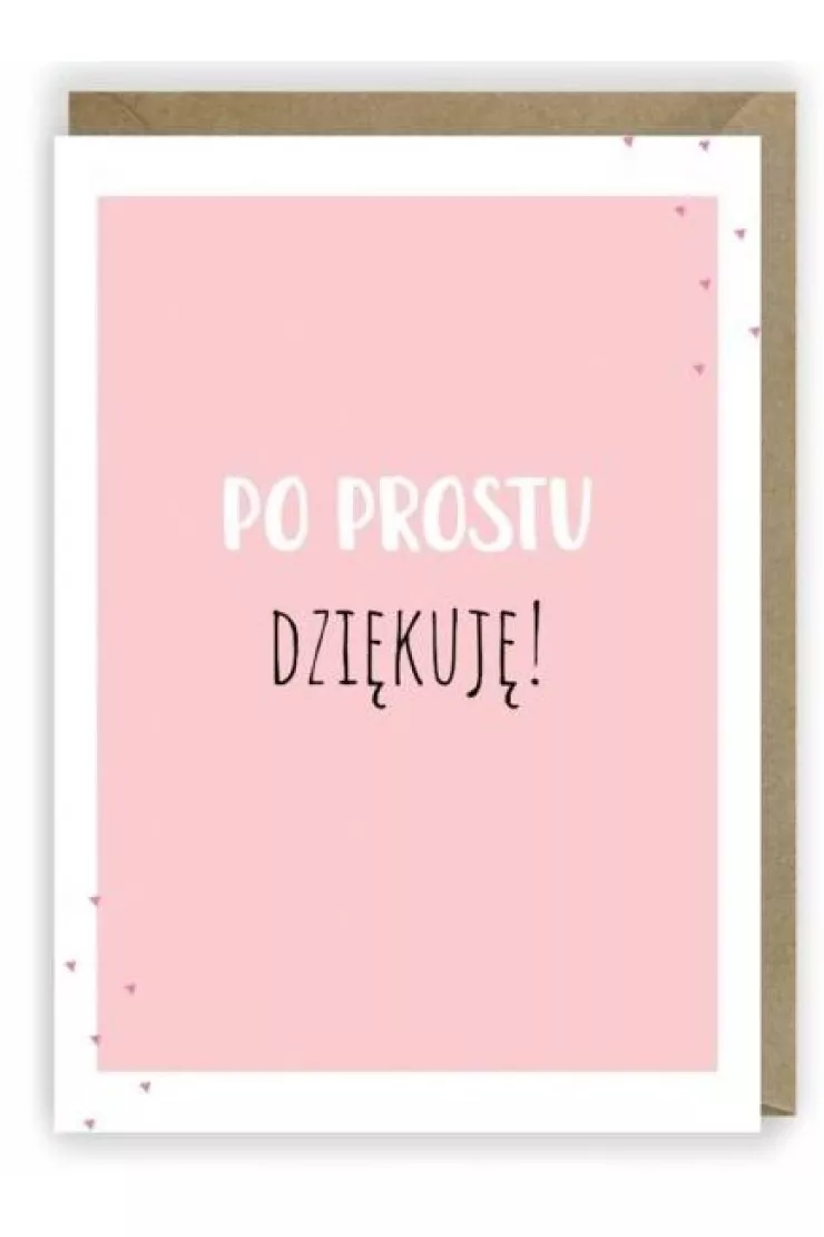 Kartka okolicznościowa, eko koperta Dziękuję K001