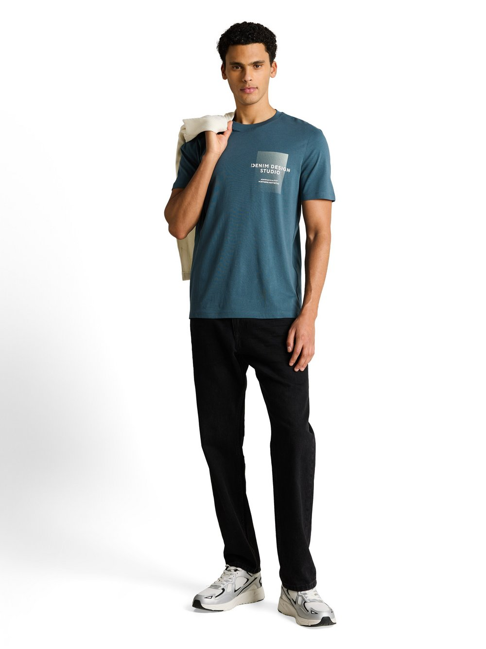 Tom Tailor Denim Koszulka męska Mężczyźni Bawełna (100%) niebieski, XL