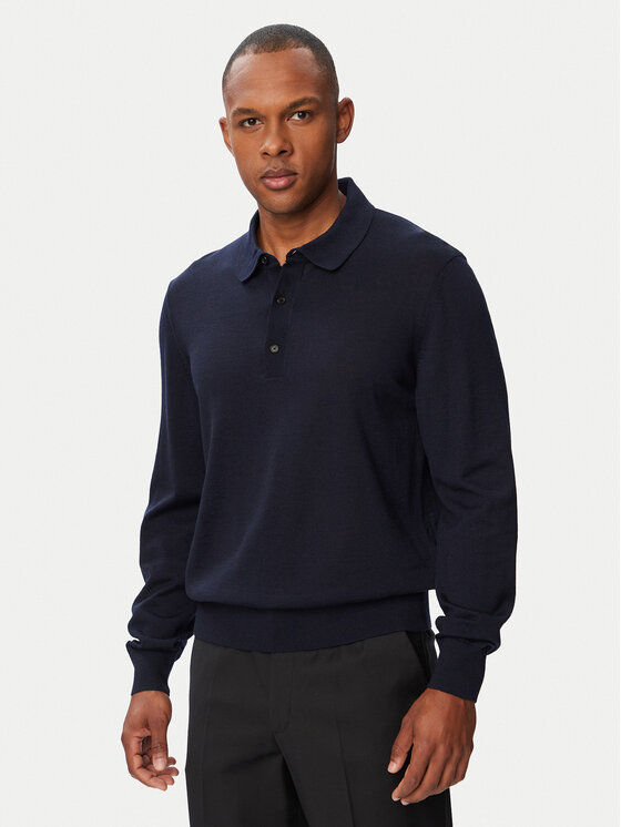 BOSS Polo H-Lancione 50565503 Granatowy Regular Fit