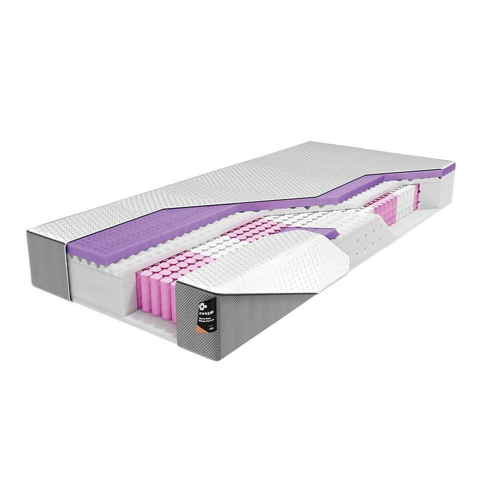 Wyprzedaż! Materac Curem .zip 90x200x23 90x200 cm Materac .zip 90x200 sprężynowy twardy H4