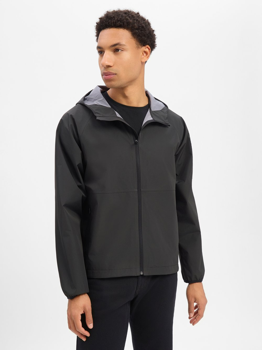 BOSS Green Męska kurtka przeciwdeszczowa - OW_Visit JT HD Mężczyźni czarny, XXXL