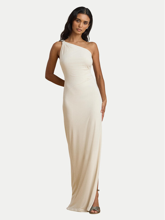 LAUREN RALPH LAUREN Sukienka wieczorowa 253980922003 Écru Slim Fit