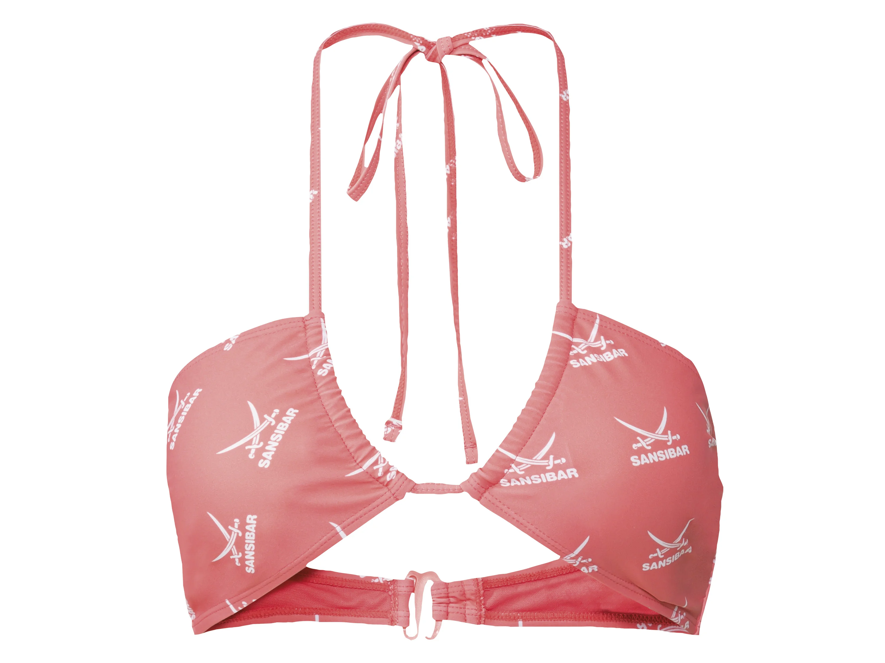 SANSIBAR Góra od bikini damska, łatwa w pielęgnacji  (Koralowy, 40)