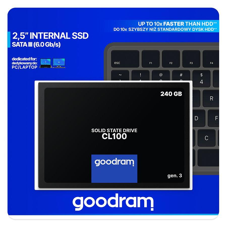 Dysk SSD GOODRAM CL100 Gen. 3 240GB 2,5 SATA III (6 Gb/s)