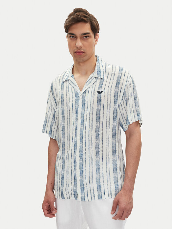 Emporio Armani Koszula EM000593 AF12351 F0027 Błękitny Regular Fit