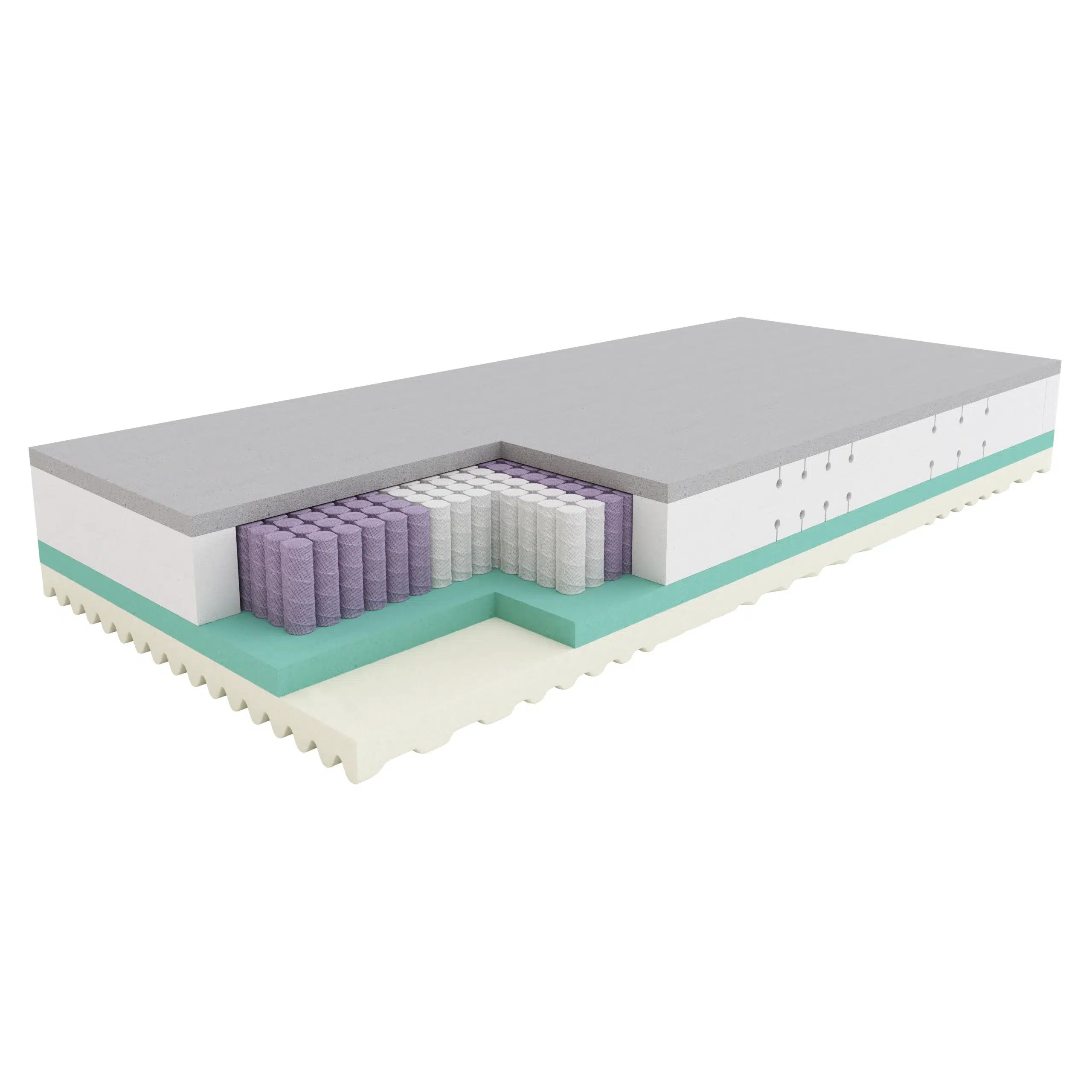 Materac Hybrid Supreme SleepMed 140x200 cm sprężyny Multipocket, wyrób medyczny, H3/H4/H5 średnio twardy/twardy/bardzo twardy