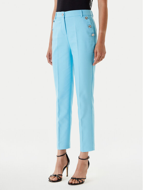 Morgan Chinosy 251-PKY.F Turkusowy Slim Fit