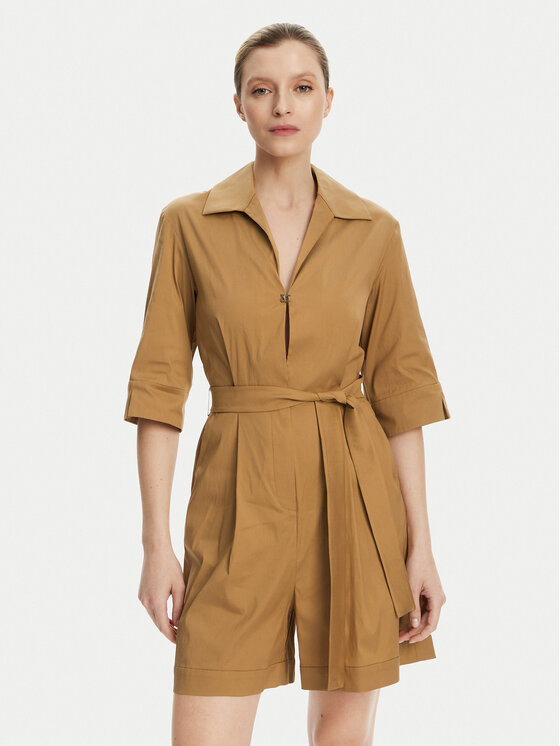 Max Mara Beachwear Kombinezon Canard 2516241019 Brązowy Regular Fit