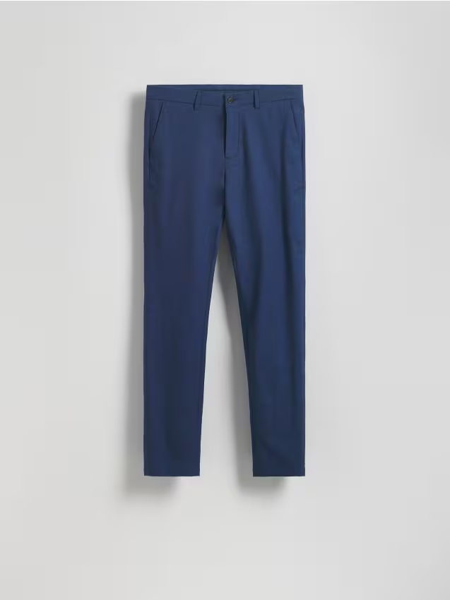 Reserved - Spodnie chino slim fit - granatowy