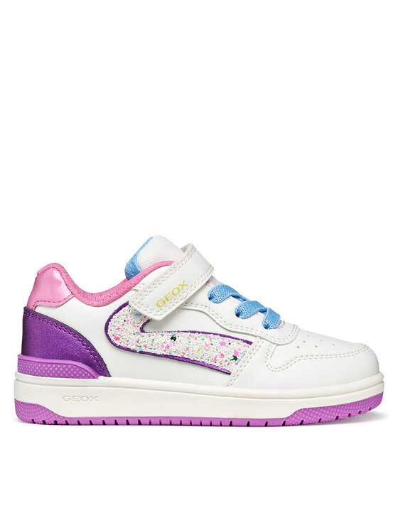 Geox Sneakersy J Washiba Girl J55HXA 054AJ C1Z8H D Biały