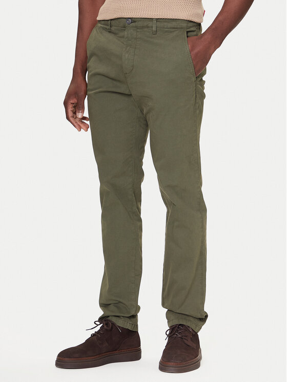 United Colors Of Benetton Chinosy 4TZYUF04P Zielony Slim Fit