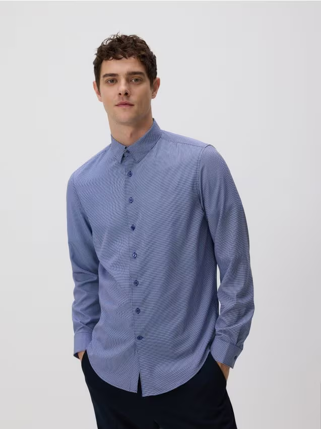 Reserved - Koszula slim fit - granatowy