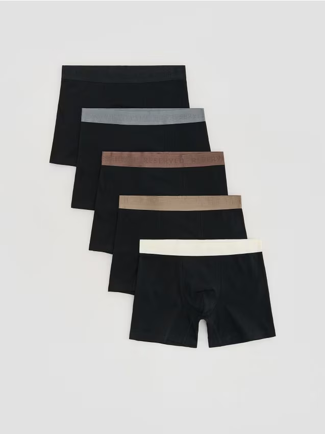 Reserved - 5 pack bokserek Long - czarny
