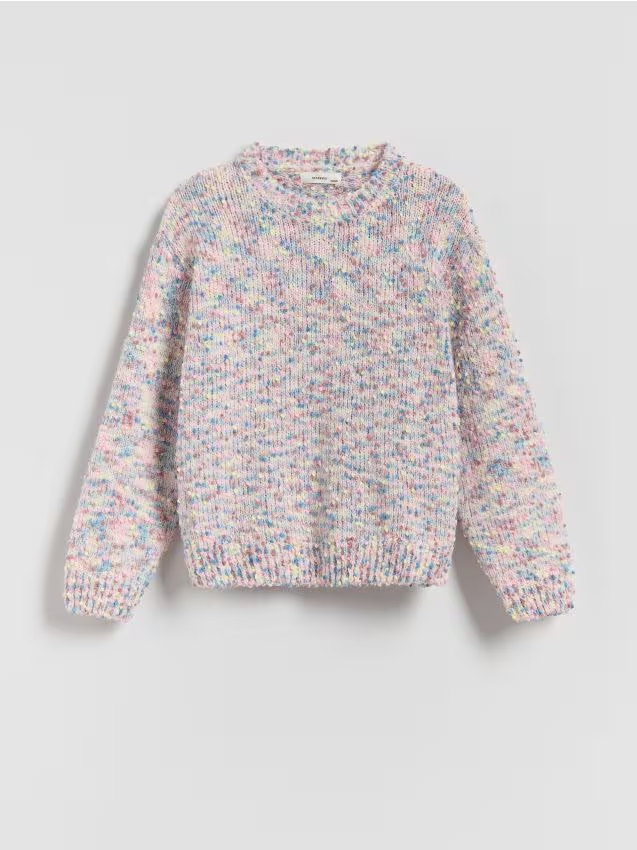 Reserved - Sweter z kolorowym wzorem - wielobarwny