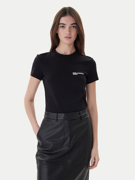 Karl Lagerfeld Jeans T-Shirt A1W17004 Czarny Slim Fit