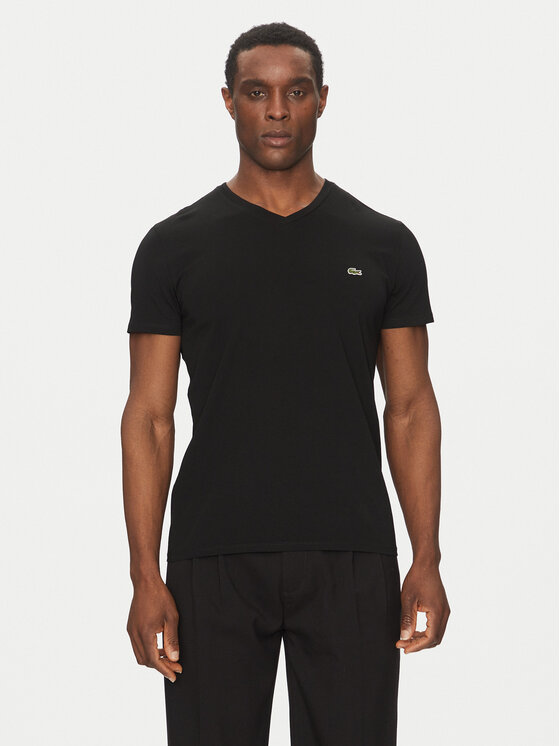 Lacoste T-Shirt TH6710 Czarny Regular Fit
