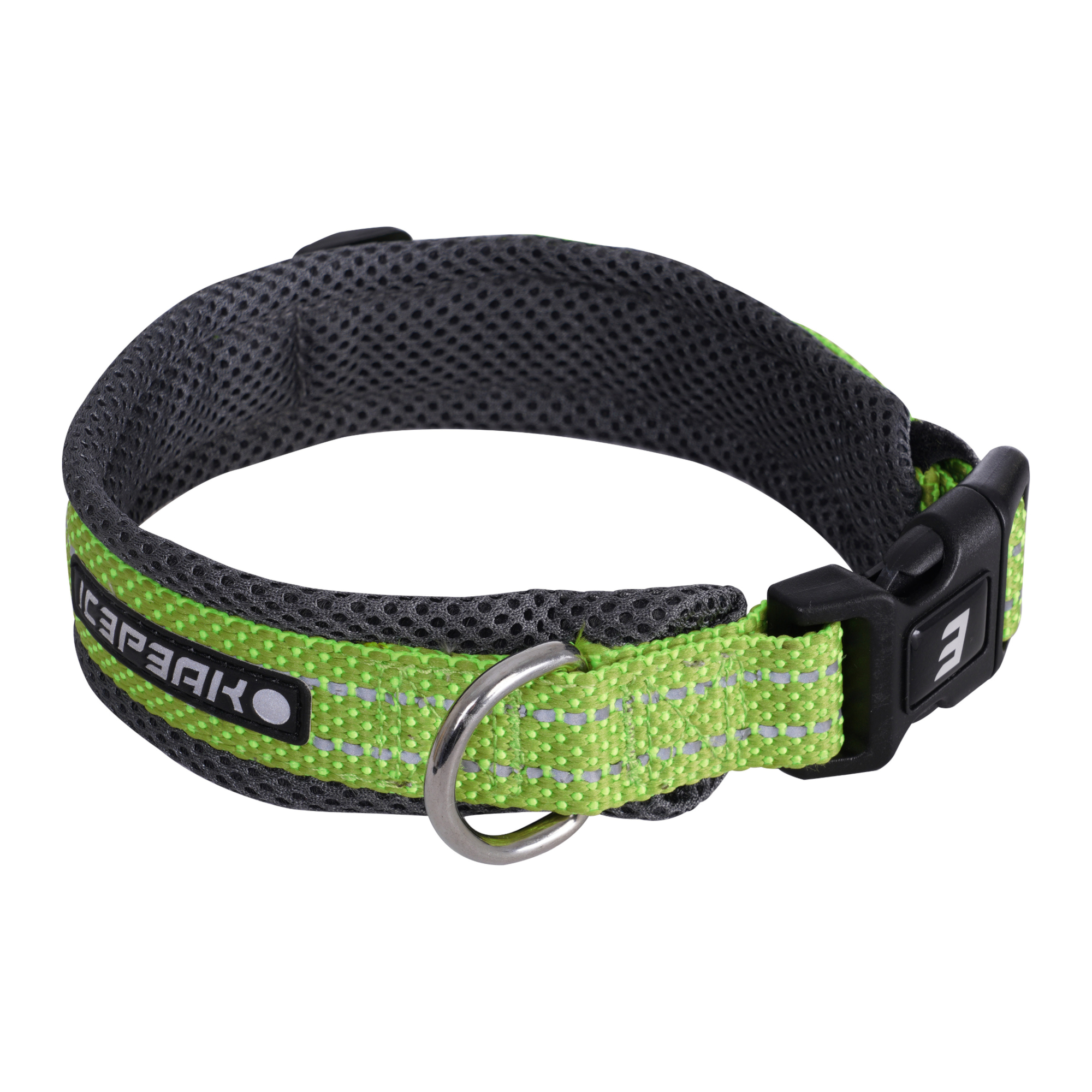 Icepeak Pet obroża Grand X, limonkowa - Rozmiar M: obw. szyi 40-50 cm, szer. 40 mm