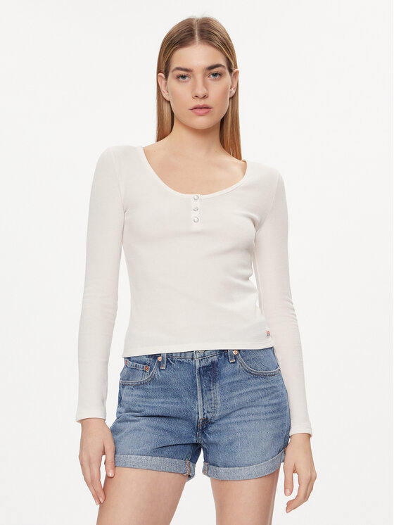 Levi's® Bluzka Dry Goods A7312-0000 Écru Slim Fit