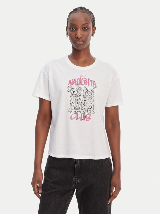 Liu Jo T-Shirt WA6132 JS923 Biały Regular Fit