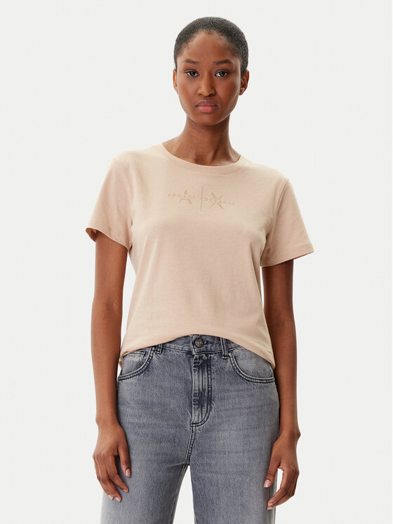 Armani Exchange T-Shirt XW001366 AF10356 U1051 Beżowy Regular Fit