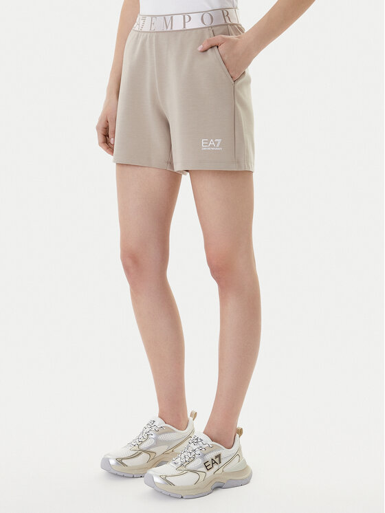 EA7 Emporio Armani Szorty sportowe 7W001153 AF12501 U6225 Beżowy Regular Fit