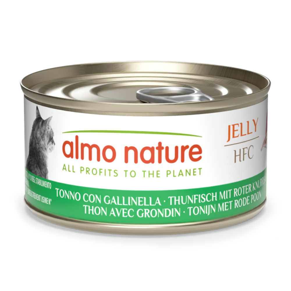 Almo Nature HFC  w galarecie, 6 x 70 g - Tuńczyk z czerwonym kurkiem