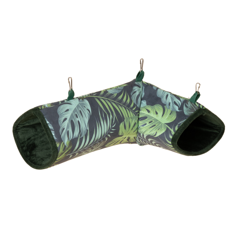 TIAKI Jungle Collection, tunel dla małych zwierząt - Dł. x szer. x wys.: 36 x 25 x 13 cm, zielony miniaturka