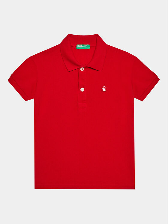United Colors Of Benetton Polo 3089C300Q Czerwony Regular Fit