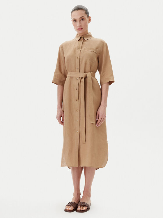Max Mara Leisure Sukienka koszulowa Salute 2516221028 Brązowy Regular Fit