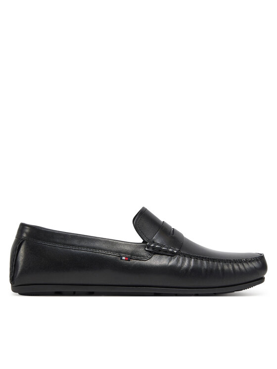 Tommy Hilfiger Mokasyny Corpoarte Hilfiger Lth Driver FM0FM04810 Czarny