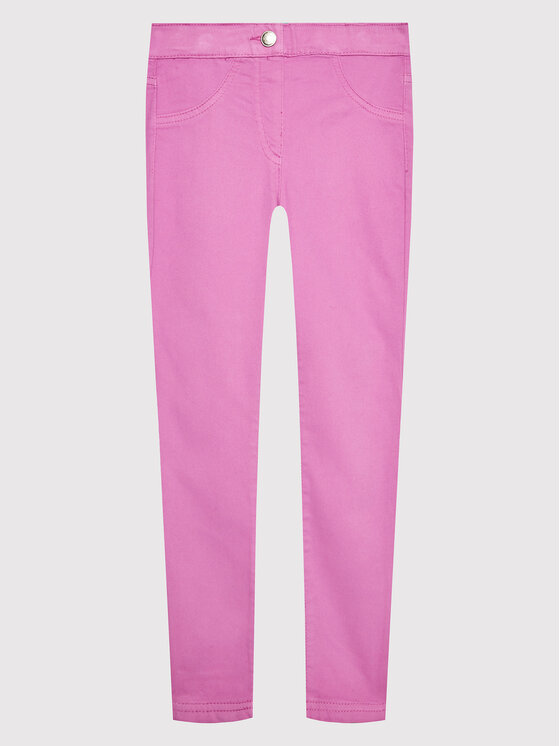 United Colors Of Benetton Spodnie materiałowe 4AU0CE00Q Różowy Skinny Fit