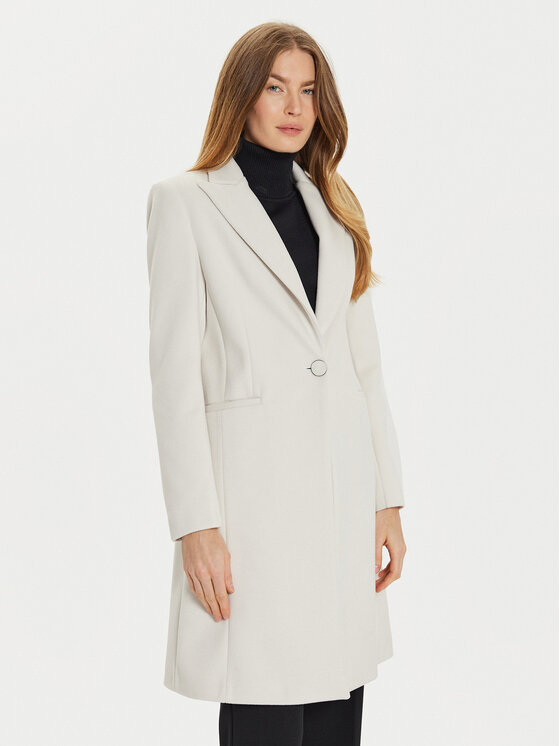 Artigli Płaszcz przejściowy ACCP000317 Écru Regular Fit