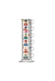 Zestaw 6 filiżanek do espresso na stojaku Nutcracker