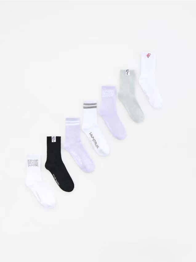 Reserved - Skarpetki Kpop Demon Hunters™ 7 pack - biały