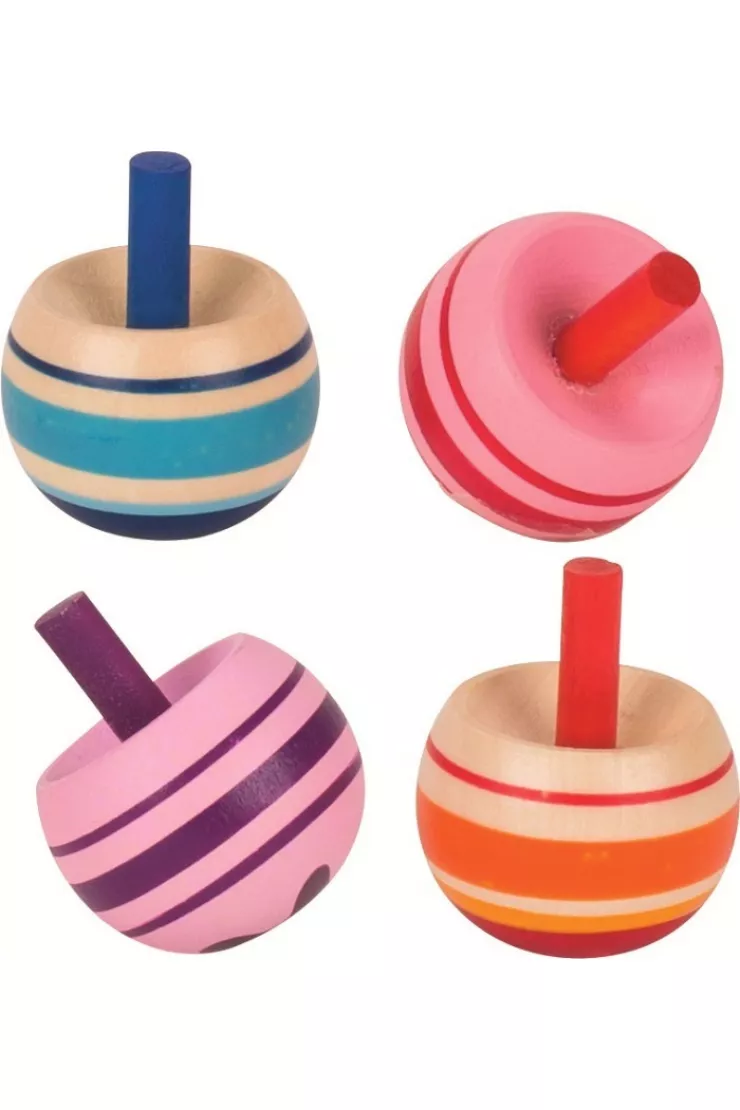 Drewniane mini bączki w paski miniaturka