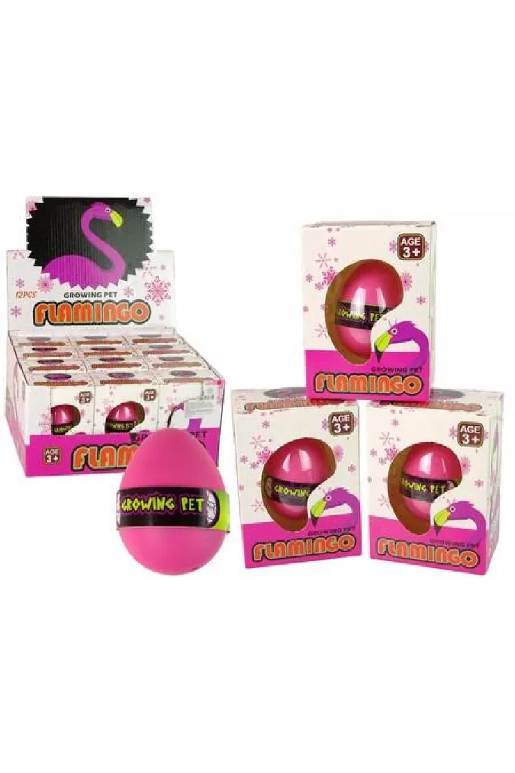 Rosnące jajo flaming 6cm różowe