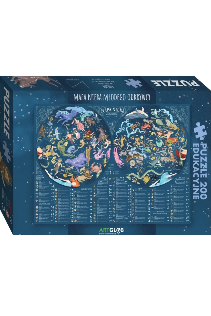 Puzzle 200 el. Mapa Nieba Młodego Odkrywcy