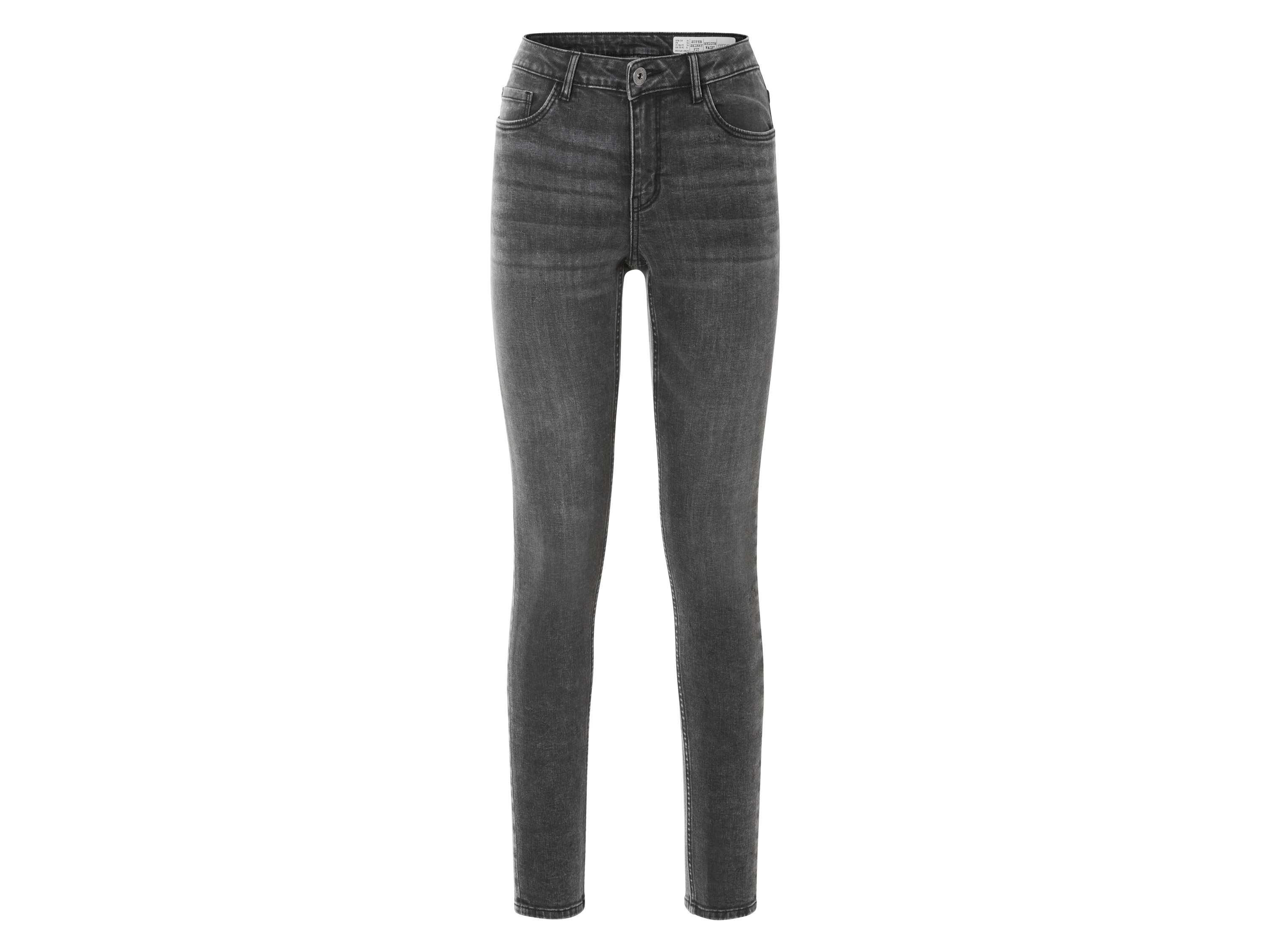 esmara® Jeansy damskie super skinny fit (Ciemnoszary, 44 (długie))