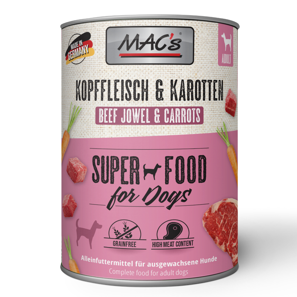 Korzystny pakiet MAC's Adult, 30 x 800 g - Głowizna i marchew