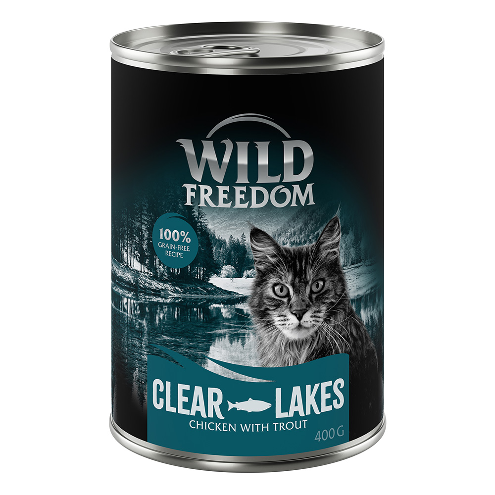 Megapakiet Wild Freedom Adult, 24 x 400 g - Clear Lakes - Pstrąg i kurczak