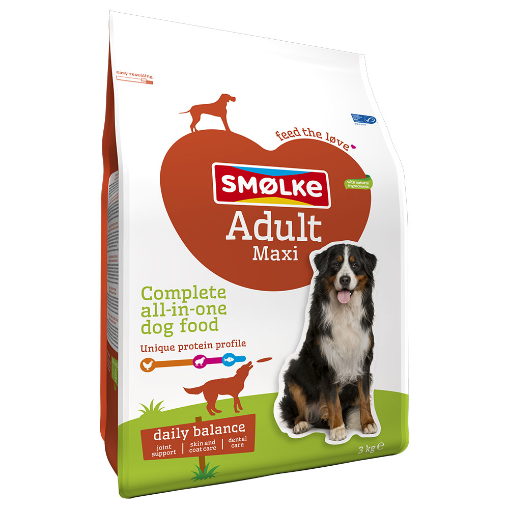 Smølke Adult Maxi Daily Balance karma dla psów - Podwójne opakowanie: 2 x 3 kg